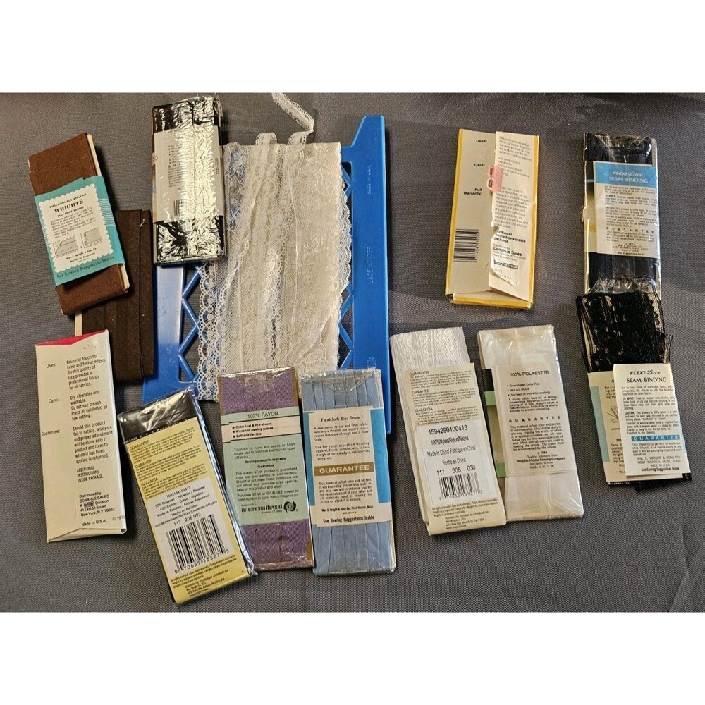 Rick Rack Seam Bias Tape Seam Binding Varies of Sizes & Colors Vintage Lot - Picture 6 of 6